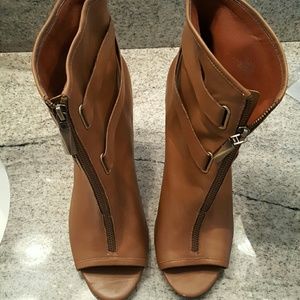 Vince Caputo peep toe boots